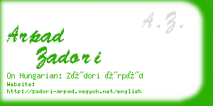 arpad zadori business card